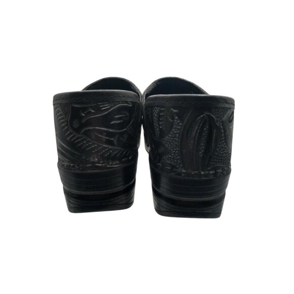 Dansko Womens Black Engraved Leather Clogs Size 36 - Picture 4 of 8